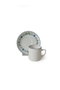 Hermia Juego de Tazas de Café de 12 Piezas - Azul, Verde y Blanco, Cerámica